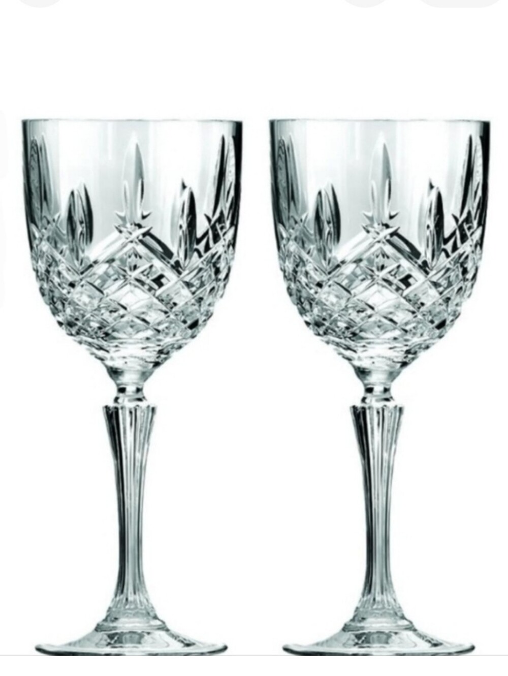 Waterford Marquis Crystal Wine Glasses Set of 2 New